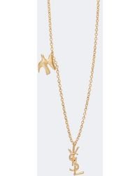 Saint Laurent - Cassandre Chain Necklace - Lyst