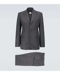 Maison Margiela Einreihiger Anzug aus Wolle - Grau