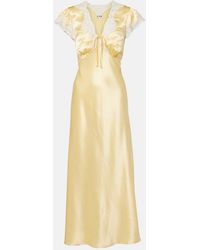 RIXO London - Robe Longue En Satin - Lyst