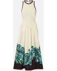 ALÉMAIS - Natalia Printed Cotton Midi Dress - Lyst