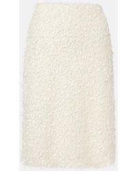 Vince - Fringed Midi Skirt - Lyst