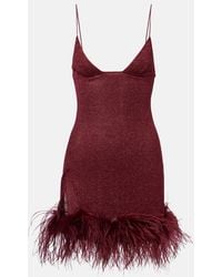Oséree - Minikleid Lumiere Mit Federn - Lyst