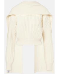 Erdem - Cropped Wool And Cashmere Scarf Sweater - Lyst