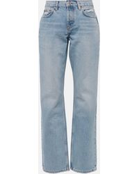 RE/DONE - Easy Mid-rise Straight Jeans - Lyst