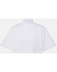 Alaïa - Cotton Turtleneck Top - Lyst