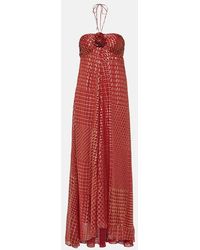 RIXO London - Samira Printed Halterneck Gown - Lyst