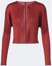 Pleats Please Issey Miyake - Monthly Colors: September Pleated Cardigan - Lyst