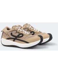 Loewe - Pogo Suede-Trimmed Sneakers - Lyst