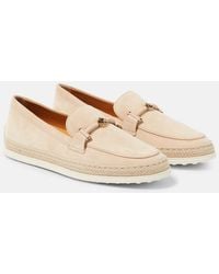 Tod's - T Ring Suede Loafers - Lyst