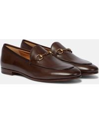 Gucci - Jordaan Leather Loafers - Lyst