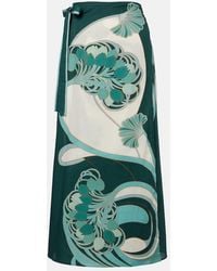 La DoubleJ - Sarong Floral Cotton Muslin Wrap Skirt - Lyst