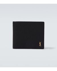 Saint Laurent - Tiny Cassandre East/West Leather Wallet - Lyst
