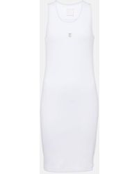 Givenchy - Miniabito 4G in maglia di cotone a coste - Lyst