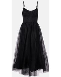 Zimmermann - Tulle Corset Midi Dress - Lyst