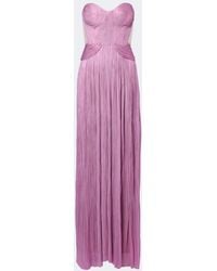 Maria Lucia Hohan - Kamina Metallic Silk Corset Gown - Lyst