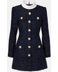 Self-Portrait - Boucle Minidress - Lyst