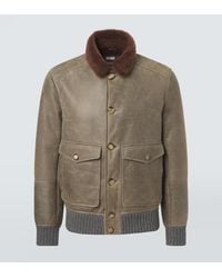 Brunello Cucinelli - Shearling-Lined Leather Blouson Jacket - Lyst