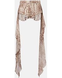 Blumarine - Short En Coton A Motif Leopard - Lyst