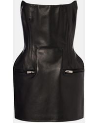 Magda Butrym - Leather Bustier Minidress - Lyst