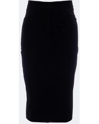 Max Mara - Elegante Cotton Velvet Pencil Skirt - Lyst