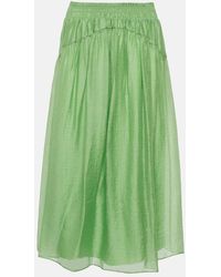 Vince - Gathered Midi Skirt - Lyst