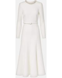 Roland Mouret - Crystal-Embellished Crepe Cocktail Dress - Lyst