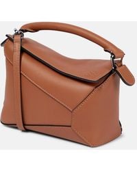 Loewe - Puzzle Edge Mini Leather Top-Handle Bag - Lyst