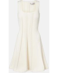 Oscar de la Renta - Open-Knit Minidress - Lyst