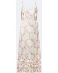 Simone Rocha - Floral Lace-Trimmed Satin Slip Dress - Lyst