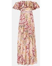 Agua Bendita - Floral Off-Shoulder Maxi Dress - Lyst