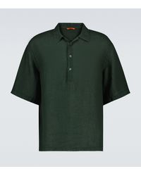 Barena Mola Short-sleeved Linen Polo Shirt - Green