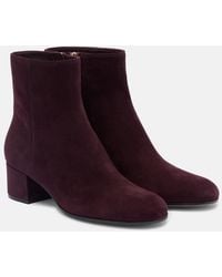 Gianvito Rossi - Joelle 45 Velvet Ankle Boots - Lyst