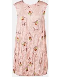Emilia Wickstead - Meave Floral Satin Minidress - Lyst