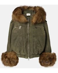 Blumarine - Cotton Canvas Bomber Jacket - Lyst