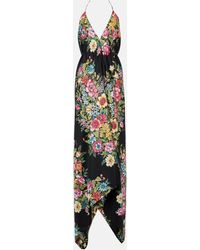 Etro - Floral Silk Midi Dress - Lyst