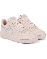 Nike Air Force 1 07 Leather Trainers - Pink