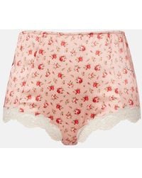 Dolce & Gabbana - Floral Silk And Cotton-Blend Briefs - Lyst