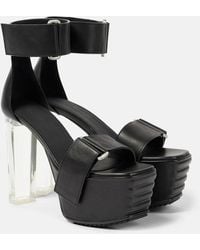 Rick Owens - Leather Platform Sandals - Lyst