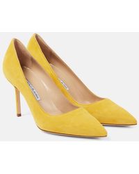 Manolo Blahnik - Bb 90 Suede Pumps - Lyst