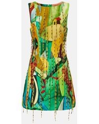 ALÉMAIS - Mokshini Beaded Linen-Blend Minidress - Lyst