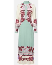 La DoubleJ - Halle Floral Satin Maxi Dress - Lyst