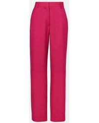 Dries Van Noten - Wool And Mohair Twill Straight Pants - Lyst