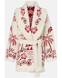 Alanui - Glimpse Of Eden Wool, Cashmere, And Cotton Cardigan - Lyst