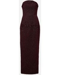Clio Peppiatt - Tina Embellished Strapless Gown - Lyst