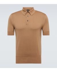 Tom Ford Short-sleeved Cotton Polo Shirt - Brown