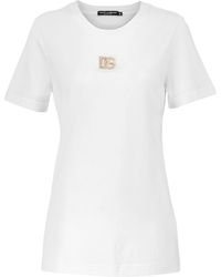 Dolce & Gabbana Logo Cotton Jersey T-shirt - White