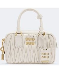 Miu Miu - Arcadie Small Leather Top-Handle Bag - Lyst