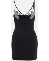 David Koma - Mesh-panel Embellished Minidress - Lyst