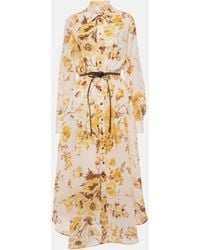 Zimmermann - Ottie Floral Ramie Shirt Dress - Lyst