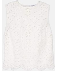 Veronica Beard - Adelyn Broderie Anglaise Cotton Top - Lyst